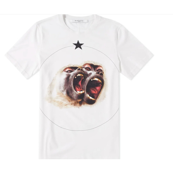 GIVENCHY *White* Monkey Brothers T-shirt Cuban Fit XL New without tag - Picture 1 of 10